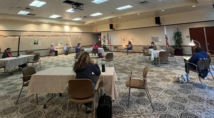 silent reading club meeting at Buena Vista Branch meeting room
